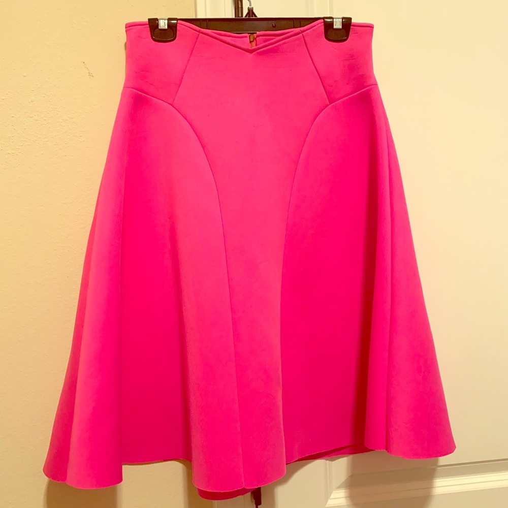 Hot Pink Fit and Flare Skirt